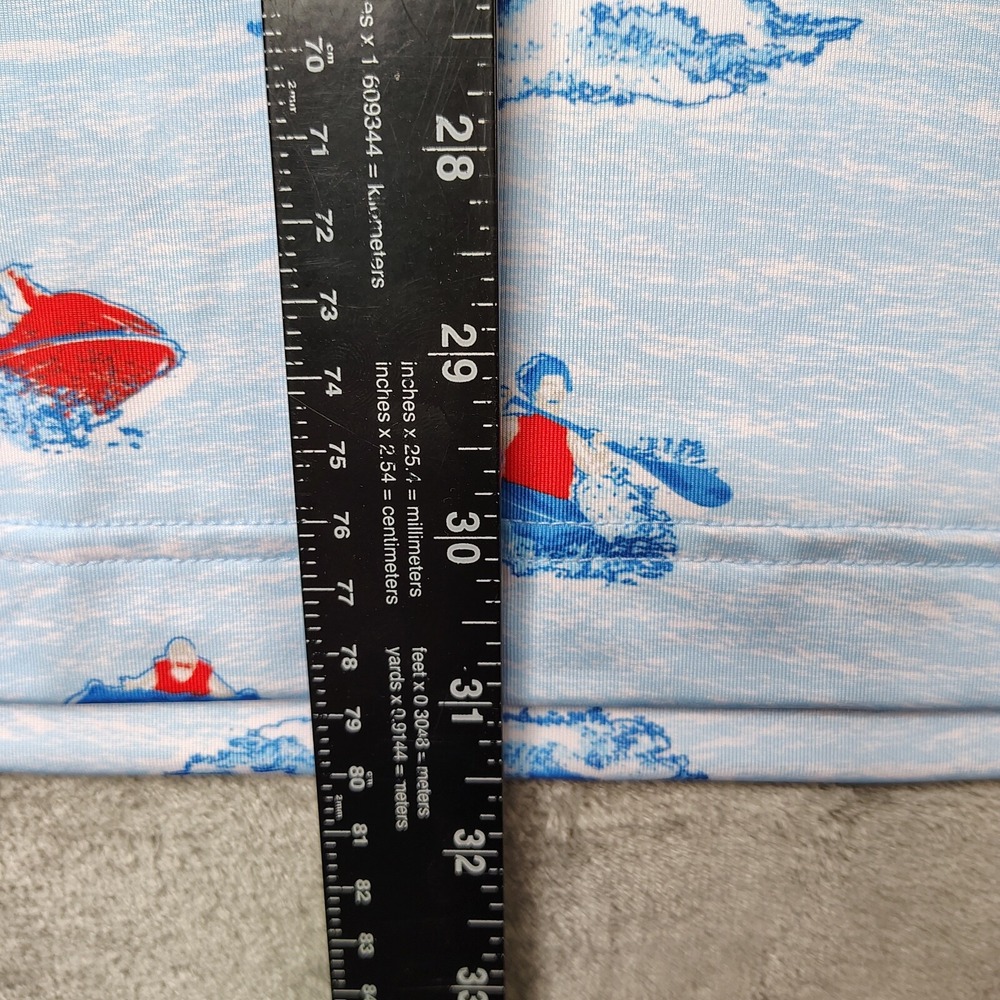 Waggle Lake‎ Life Polo Shirt Mens 2XL Light Blue Boat Print Performance Stretch - Picture 10 of 11